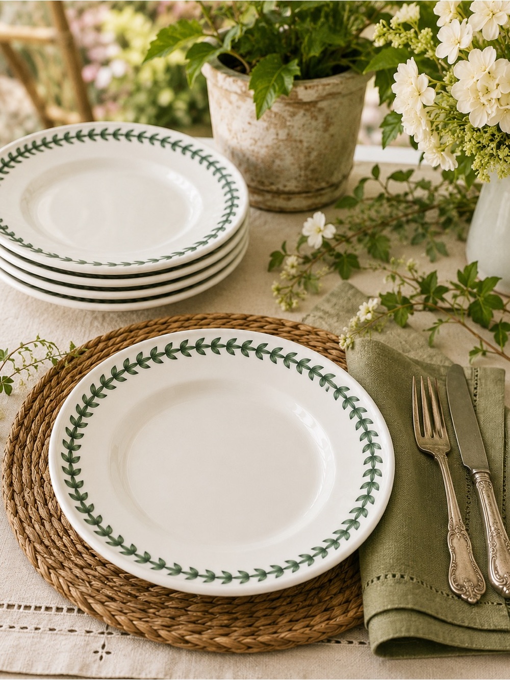 Portmeirion Botanic Garden 8” Salad Plates Set of 5 Unmarked